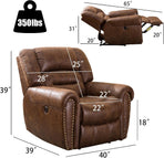 Nut Brown Electric Recliner Chair