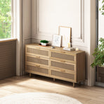 59.06" 6-Drawer Rattan Dresser