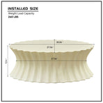35.04 Inch Oval Coffee Table