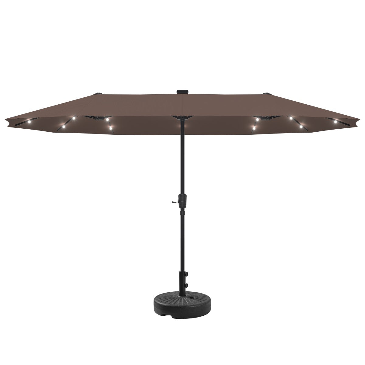 Ainfox 13ft Large Patio Umbrella with Solar Lights