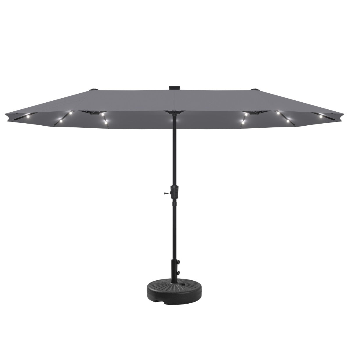 Ainfox 13ft Large Patio Umbrella with Solar Lights