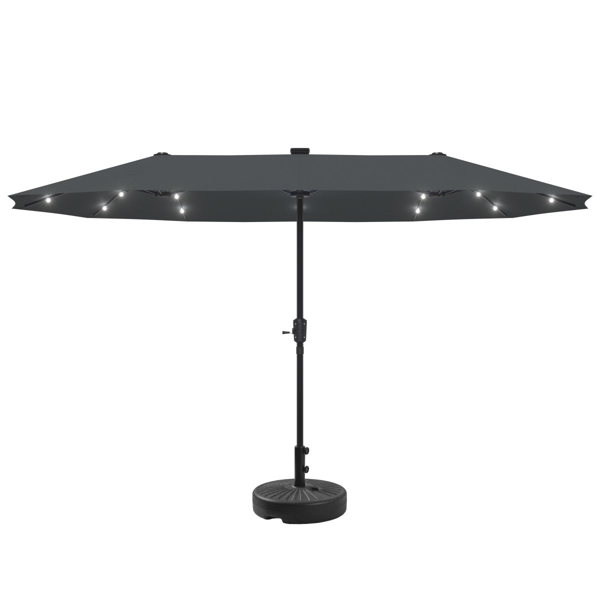 Ainfox 13ft Large Patio Umbrella with Solar Lights