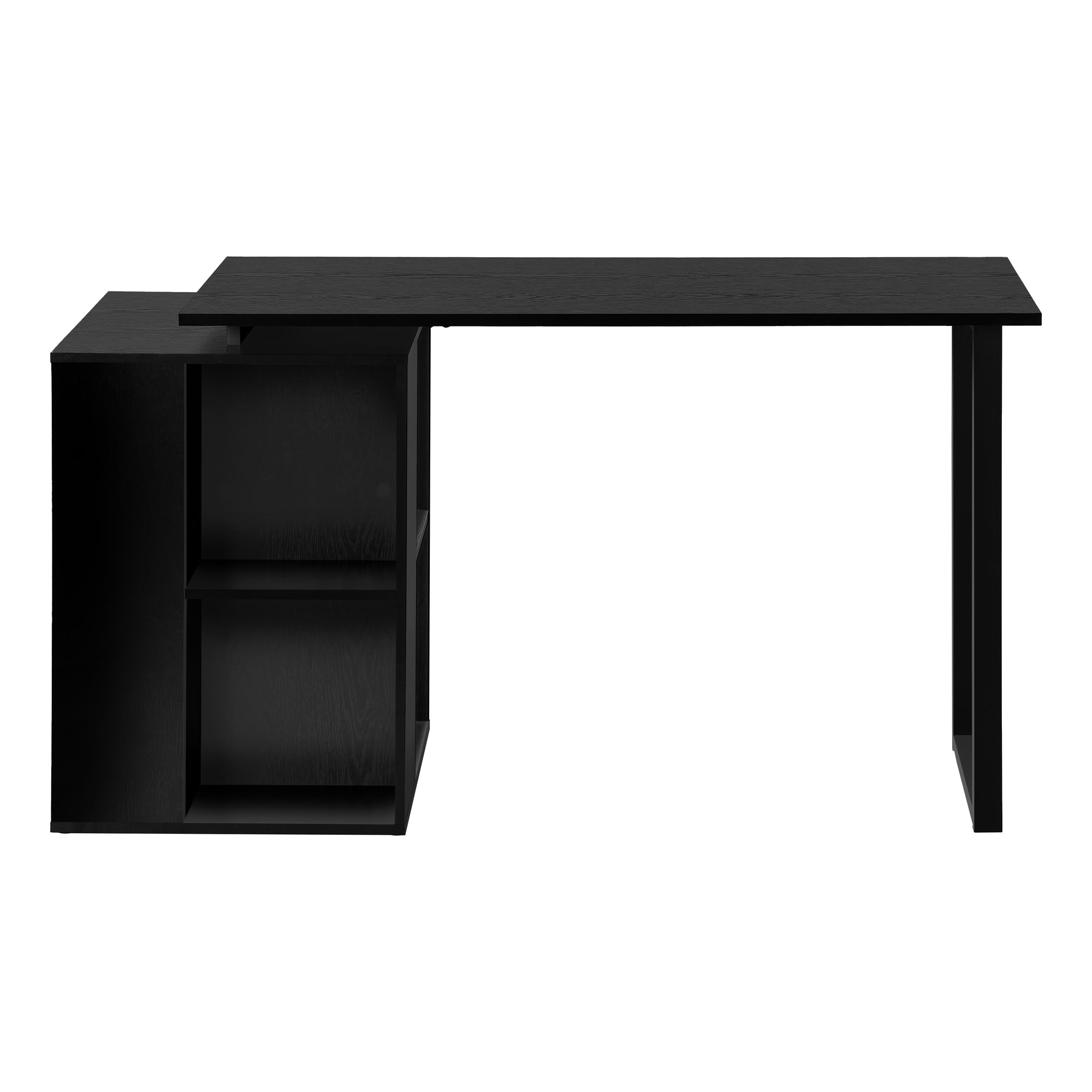 Sleek Computer Desk with Storage Shelves
