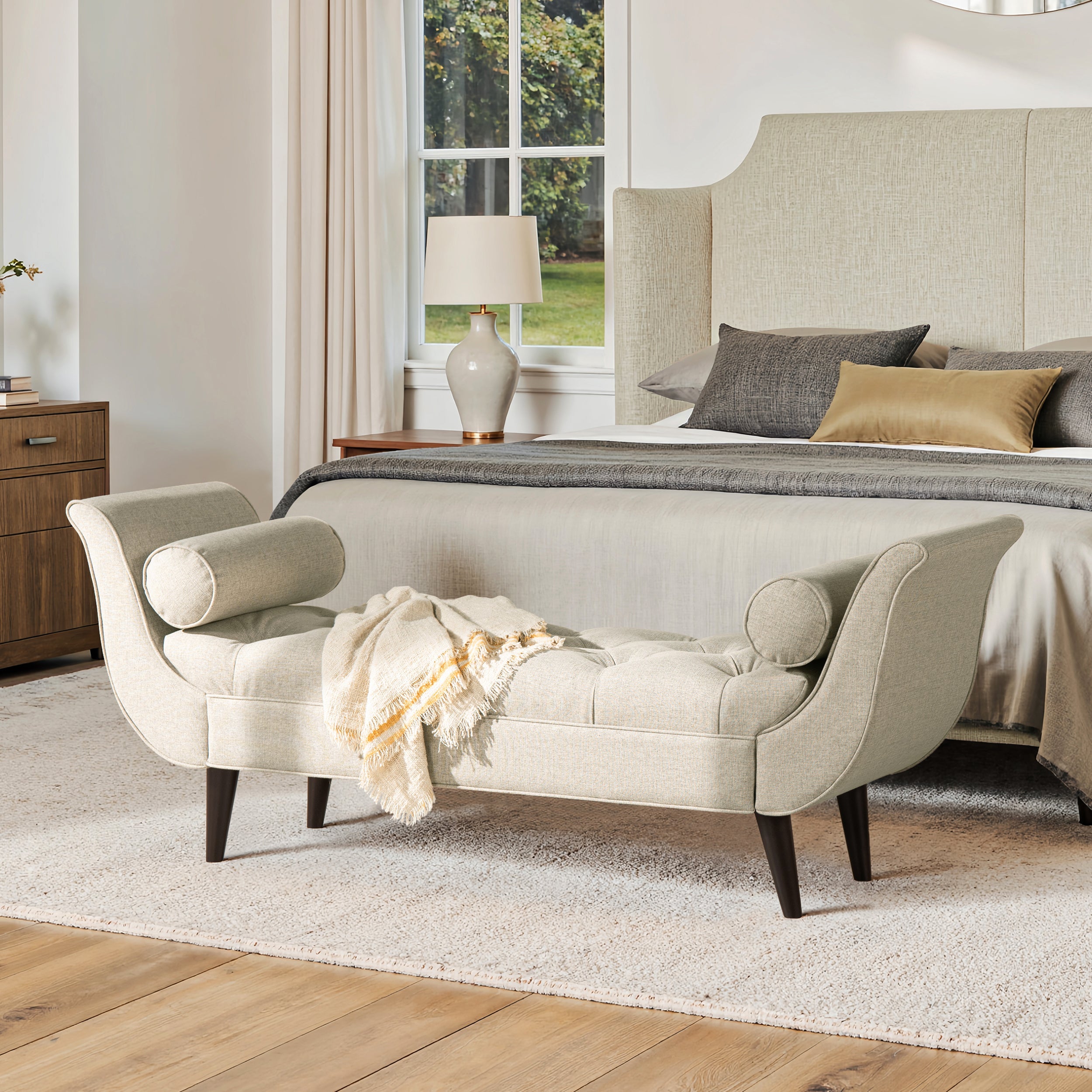 Alma Tufted Bench