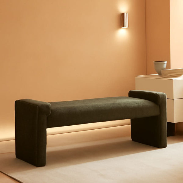 Green Upholstered End Of Bed Bench