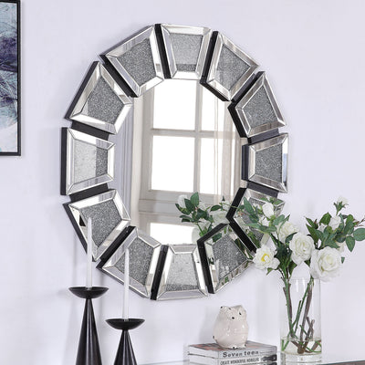 Noralie Mirrored, Faux Diamonds Accent Mirror