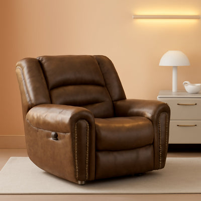 Nut Brown Electric Recliner Chair