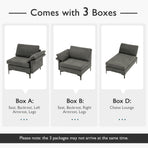 Extra Large Modular L-shaped Sectional Sofa with Reversible Chaise for 4-5 People