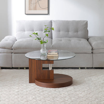Modern and Practical Double-Layer Coffee Table