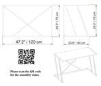 Anemon 47'' Wide Computer Desk with Crossbar Metal Frame