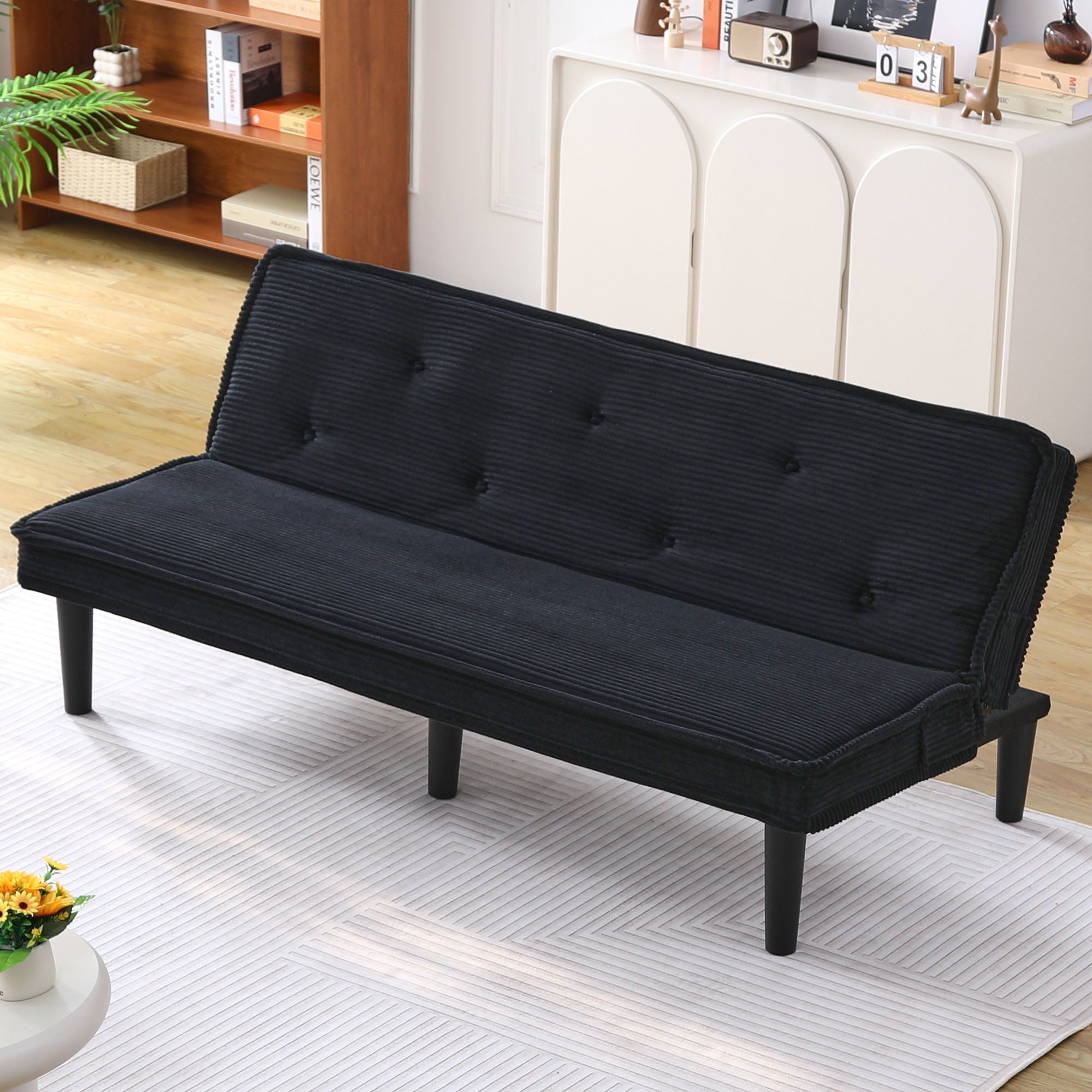 66-Inch Corduroy Sofa Bed