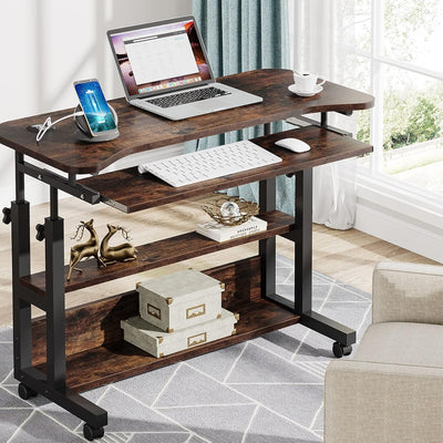 32 Inches Portable Desk with Power Outlets