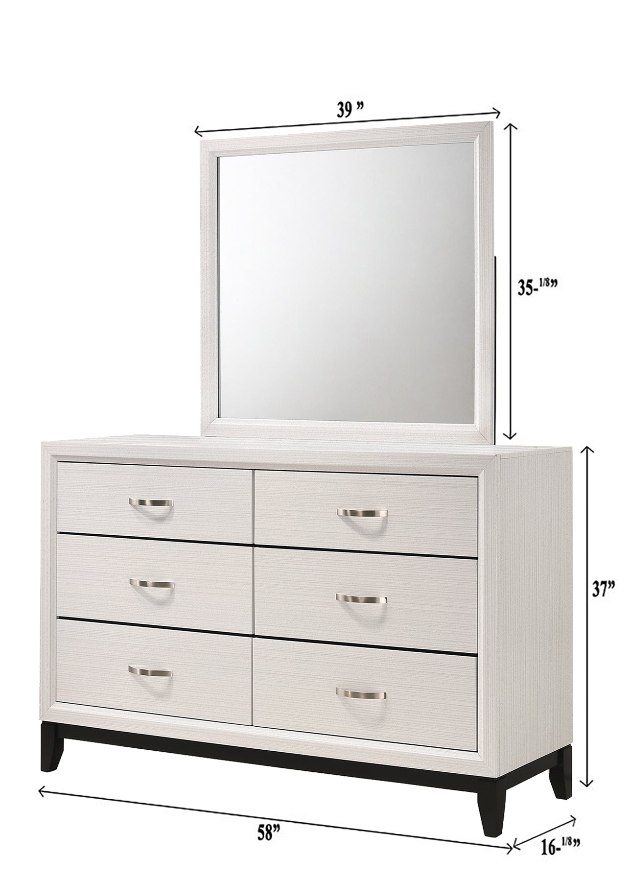 Contemporary 6-Drawer Dresser