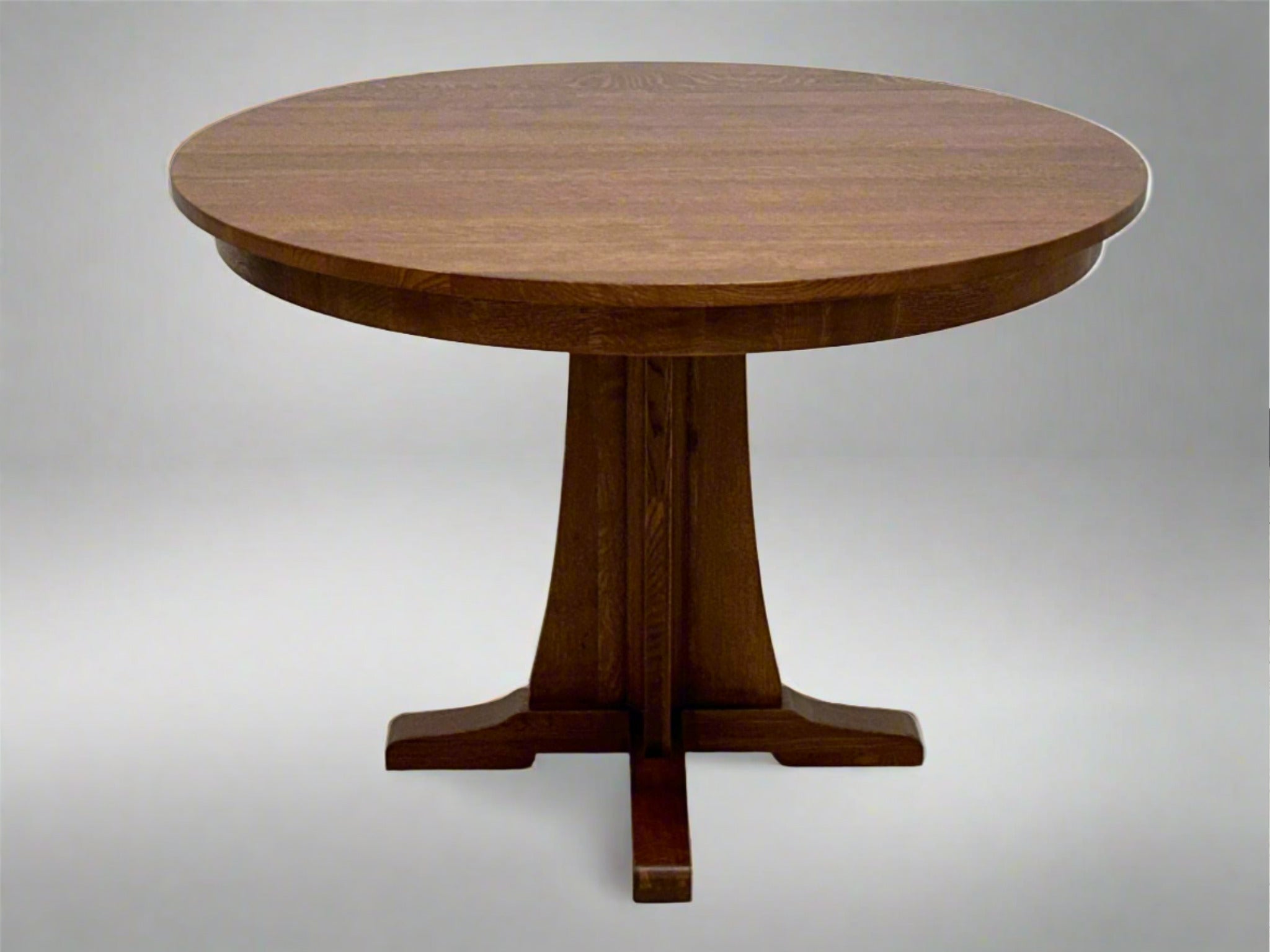 Mission Sawn Oak Round Dining Table - 40