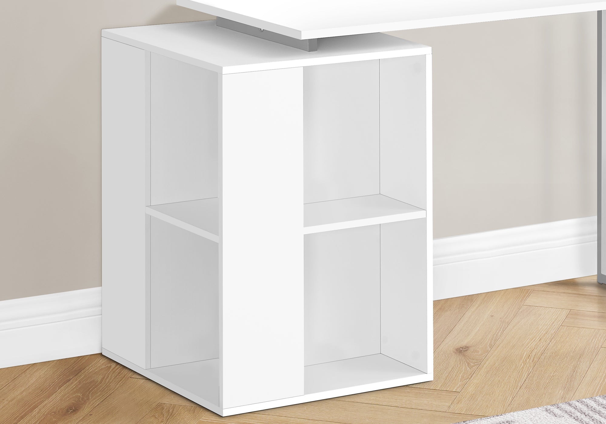 Sleek Computer Desk with Storage Shelves