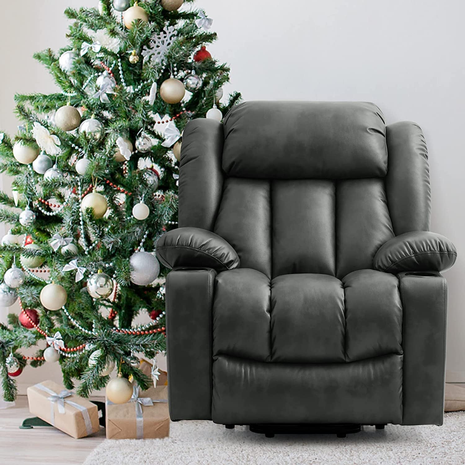 Electric Lift Recliner Chair in Grey