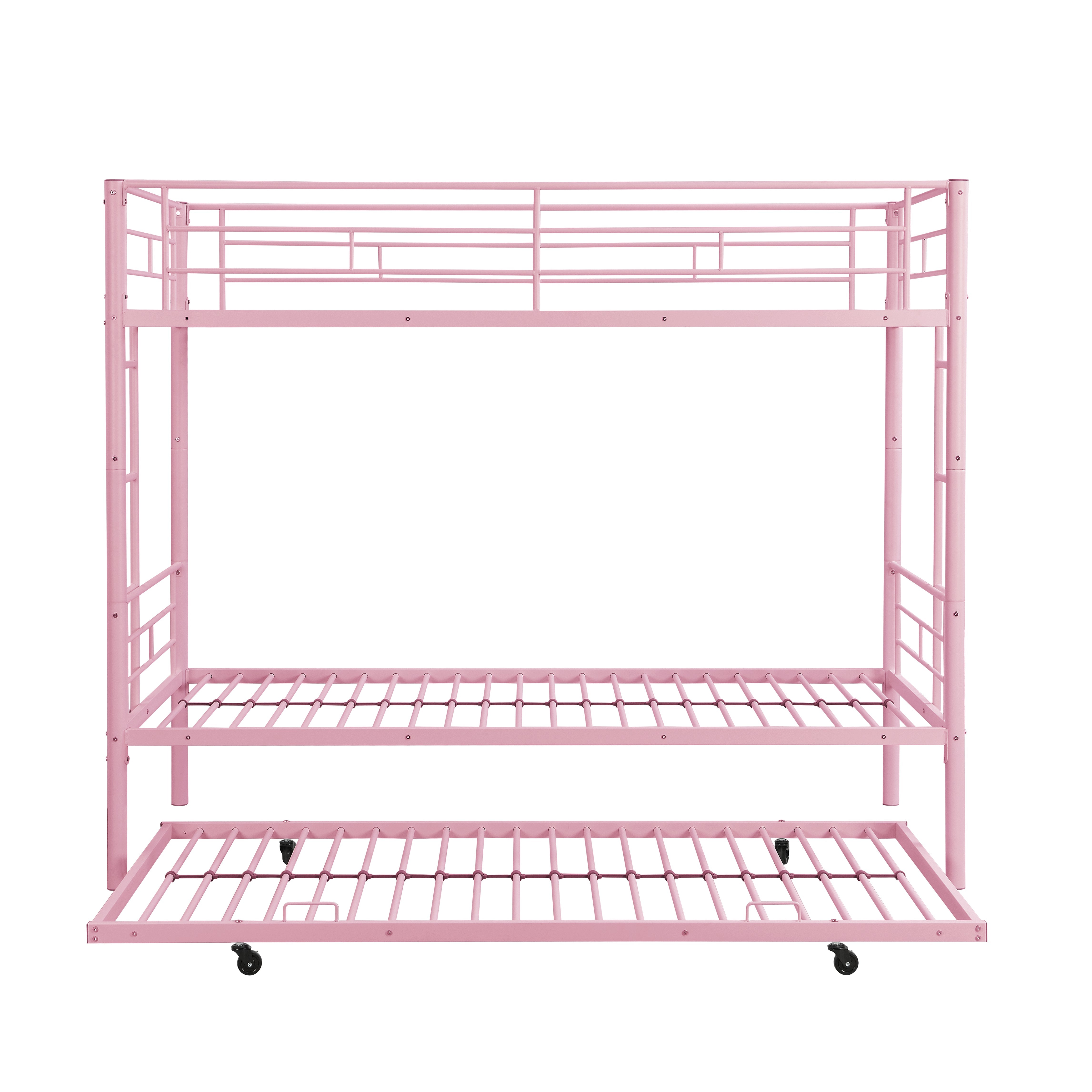 Twin Metal Bunk Bed with Trundle
