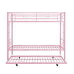 Twin Metal Bunk Bed with Trundle