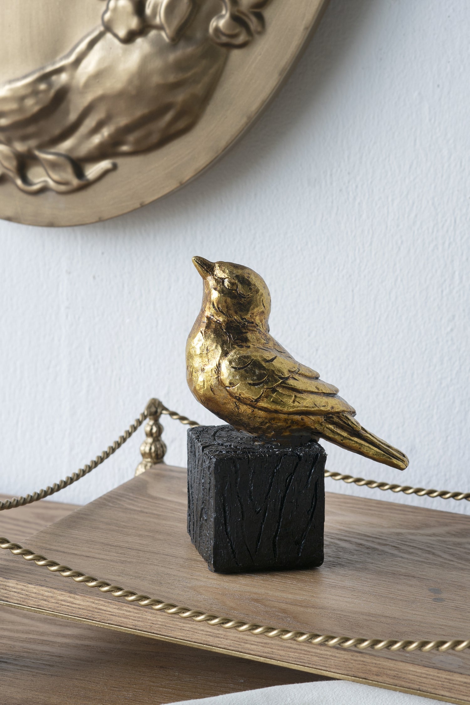 Metallic Sparrow Sculpture