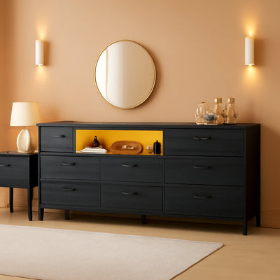 BlackBear Dresser With 75 Inch TV Stand