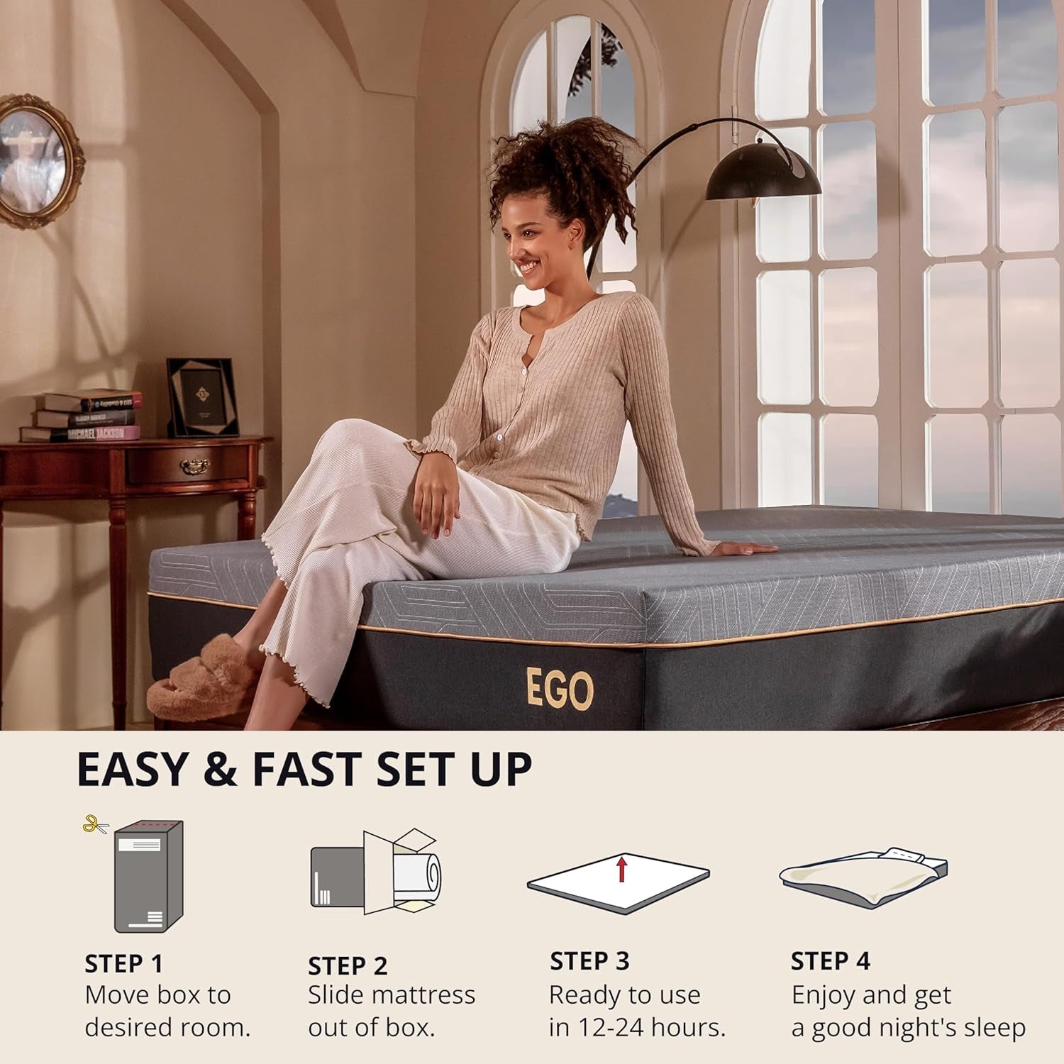 King Memory Foam Mattress Bed In A Box Cooling Gel Comfort