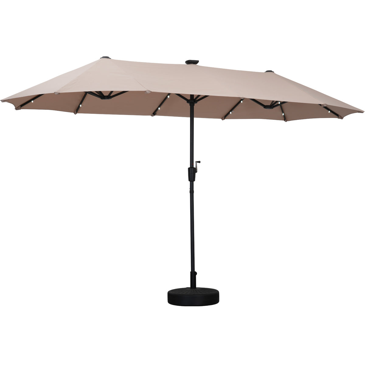 Ainfox 13ft Large Patio Umbrella with Solar Lights