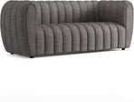 Charcoal Gray Vertical Channel Tufted 3 Piece Sofa Set