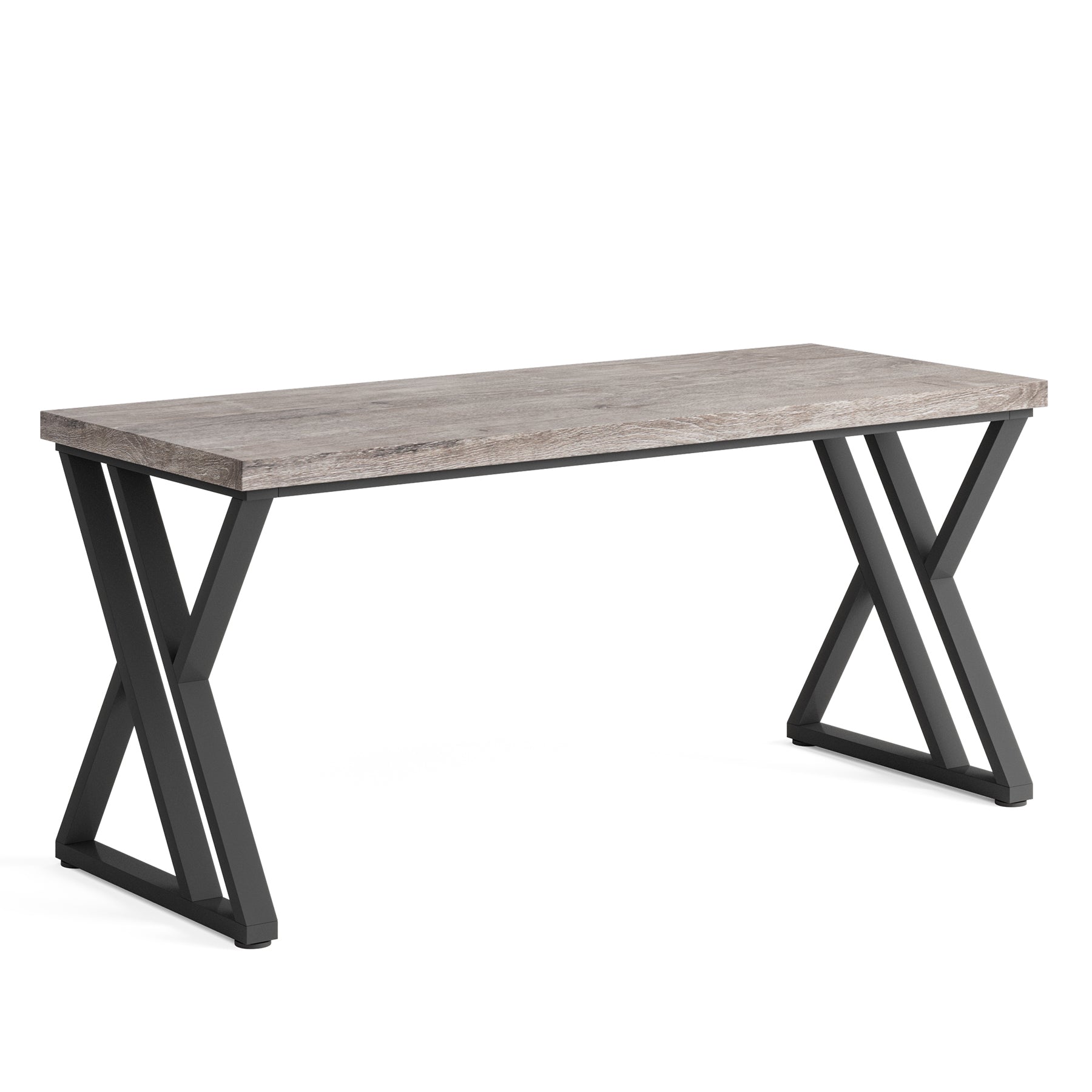 55” Modern Writing Desk with Z-Shaped Metal Legs