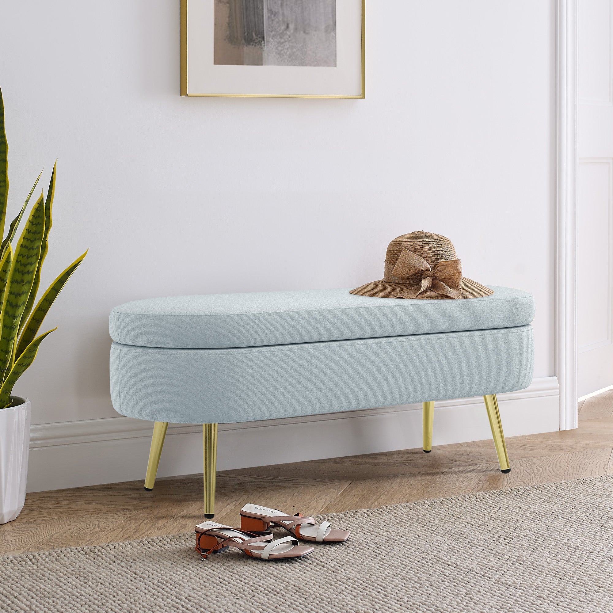 Oval Storage Bench