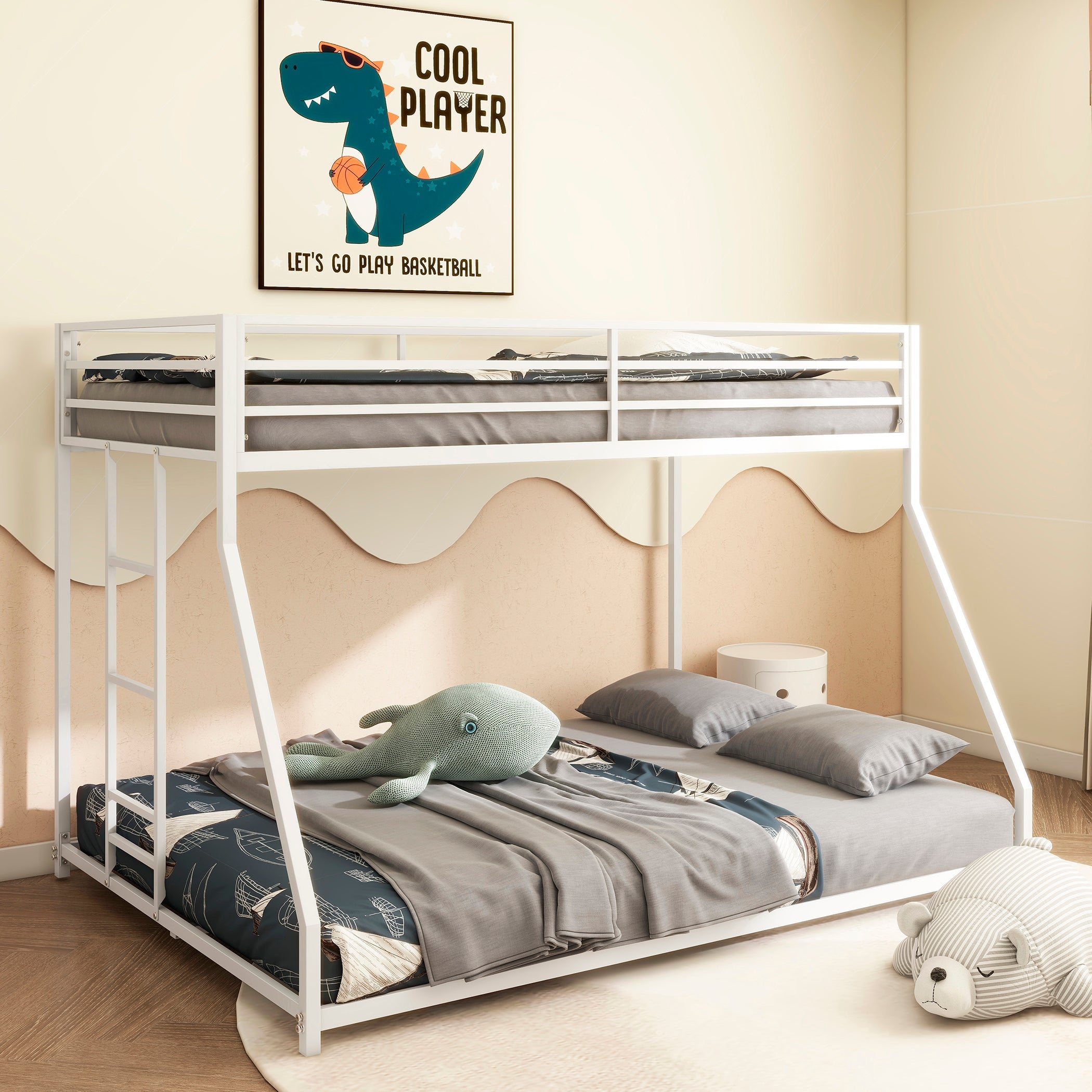 Adam Sturdy Twin Over Full Bunk Bed - Metal