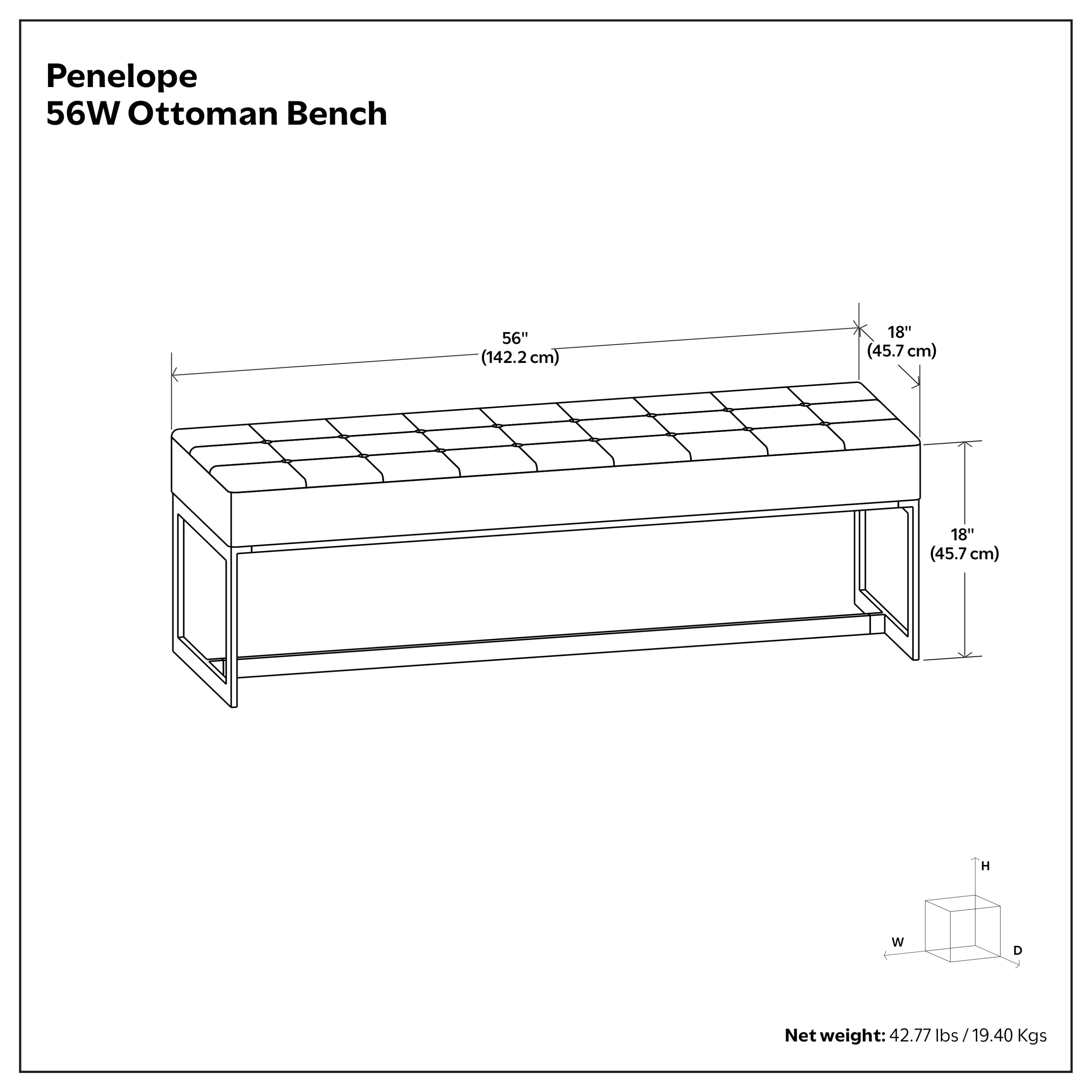 Penelope Leather Bench