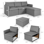 Convertible L-Shaped Sectional Sofa Couch with Reversible Chaise