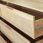 59.06" 6-Drawer Rattan Dresser