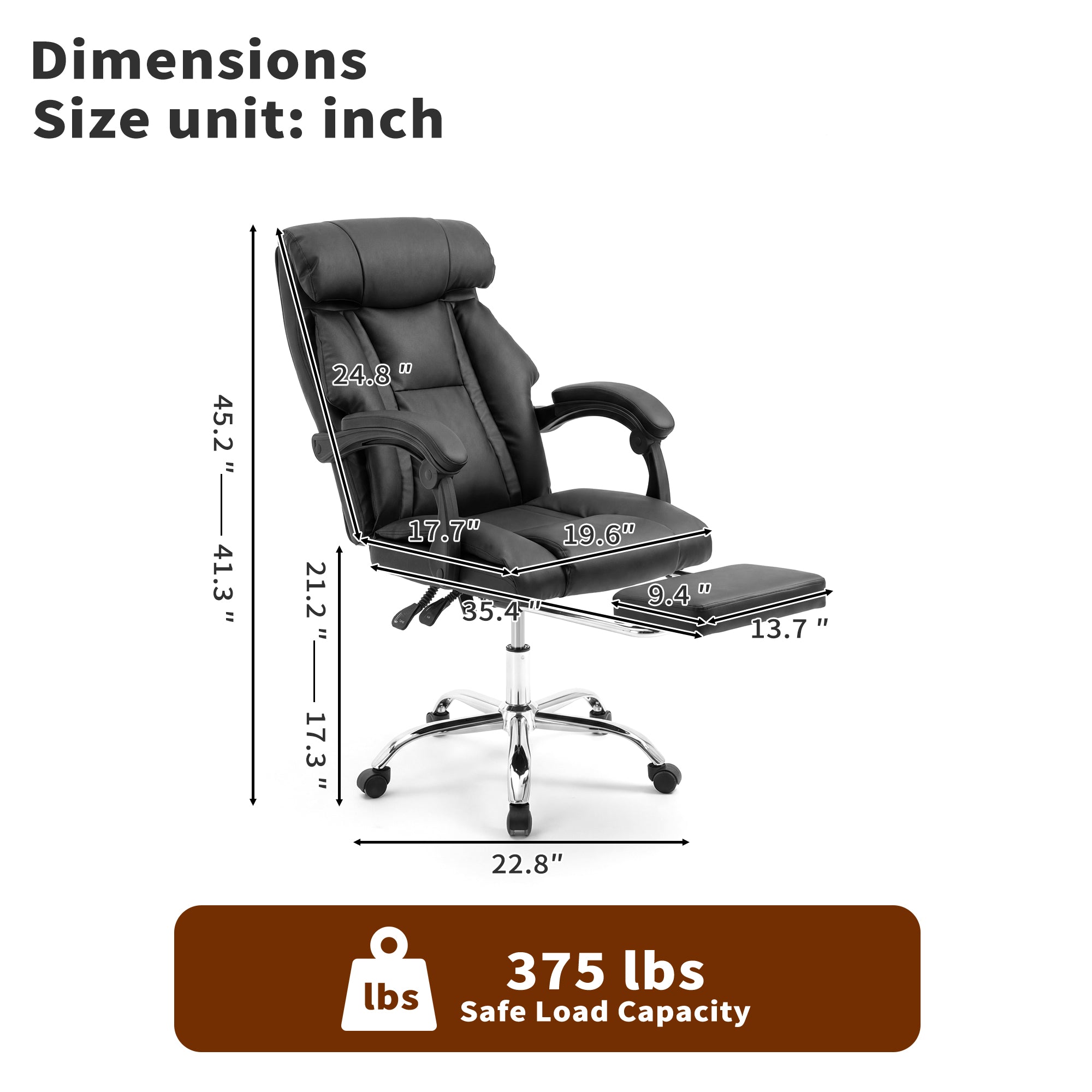 Adjustable Height Executive Office Chair