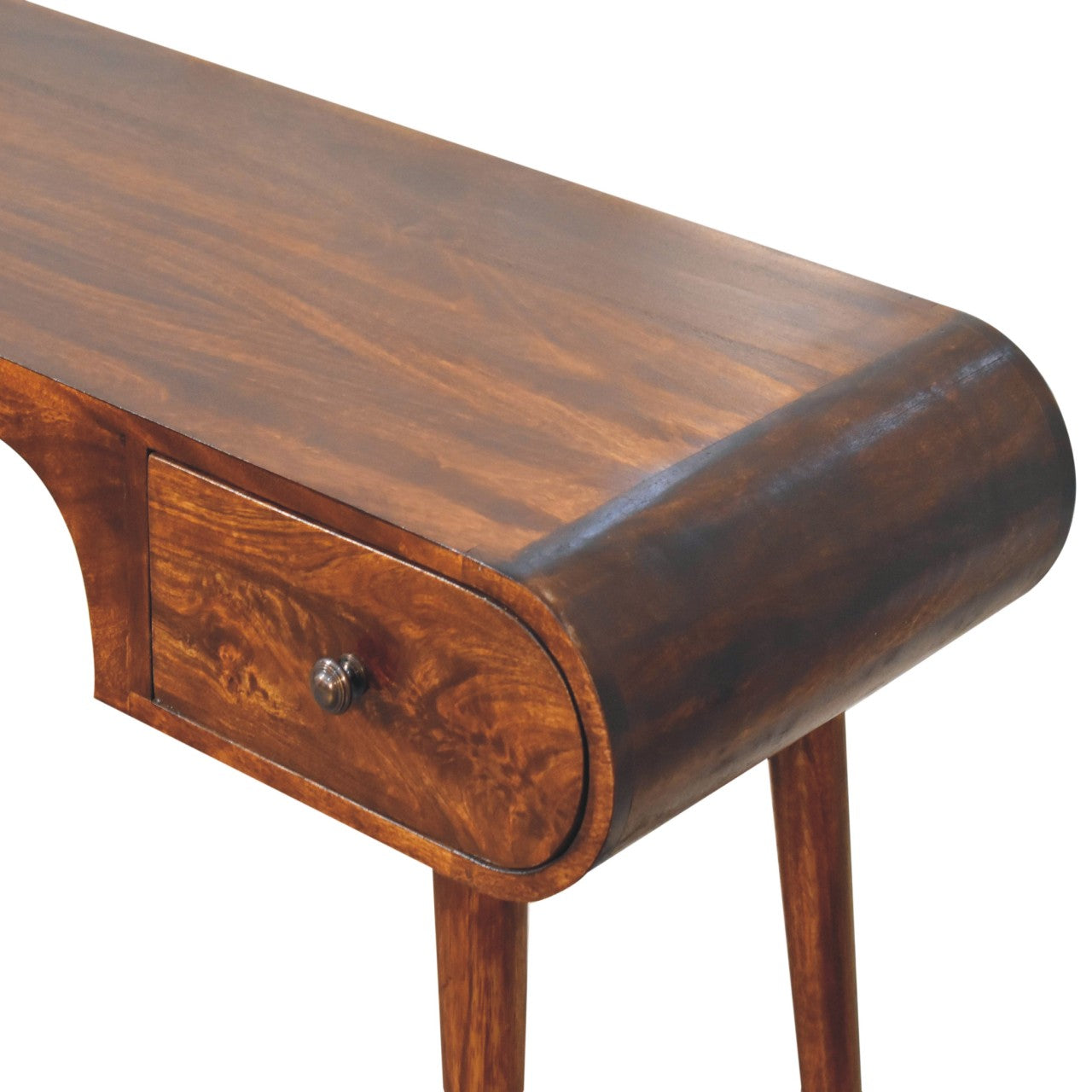 Solid Wood London Arch Desk - Chestnut