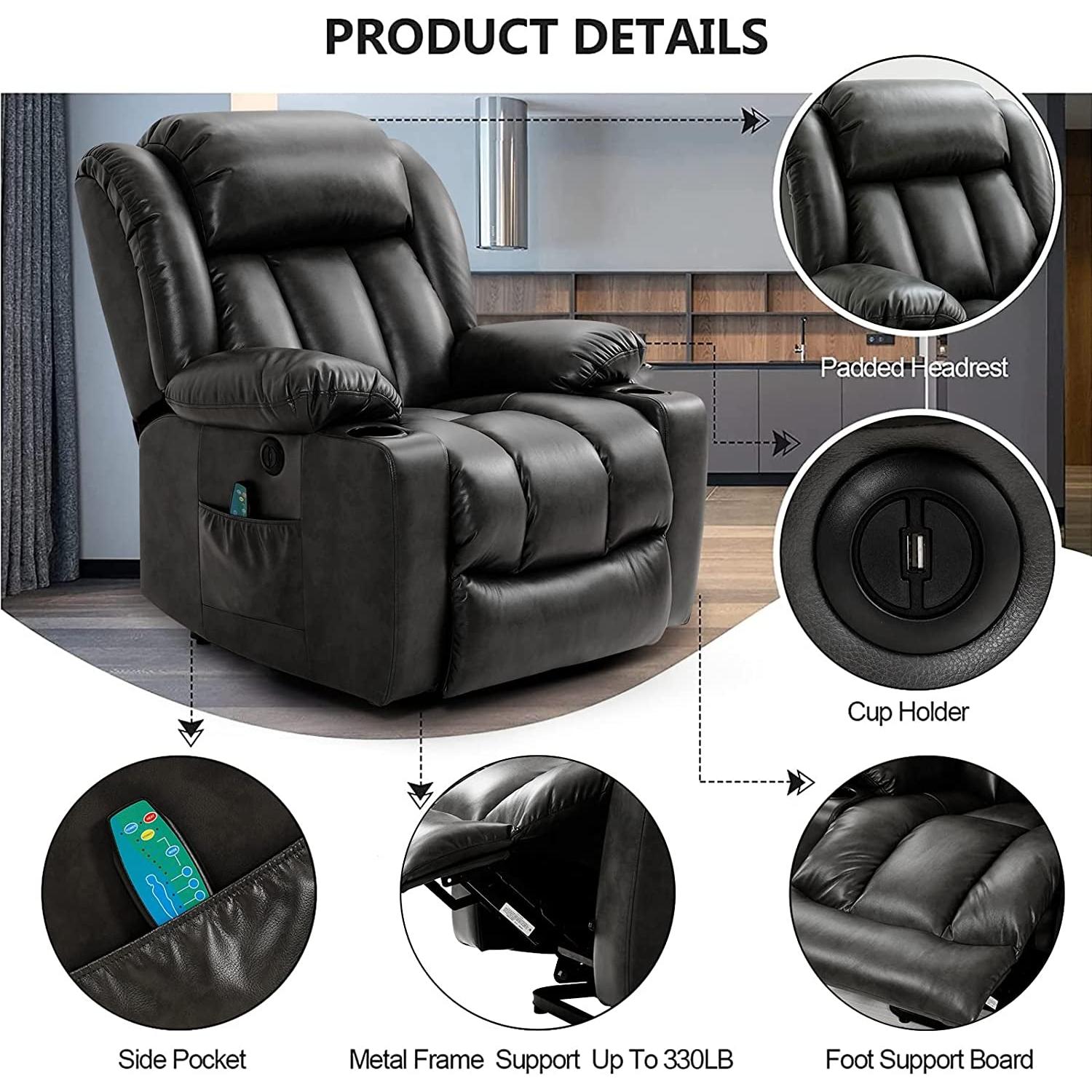 Electric Lift Recliner Chair in Grey
