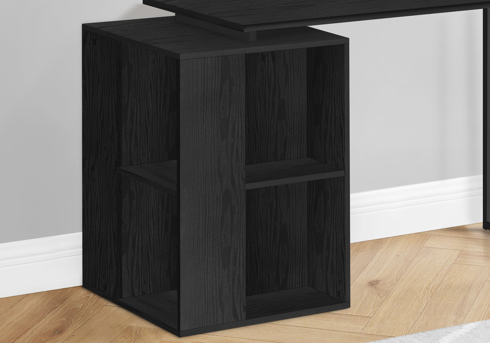 Sleek Computer Desk with Storage Shelves