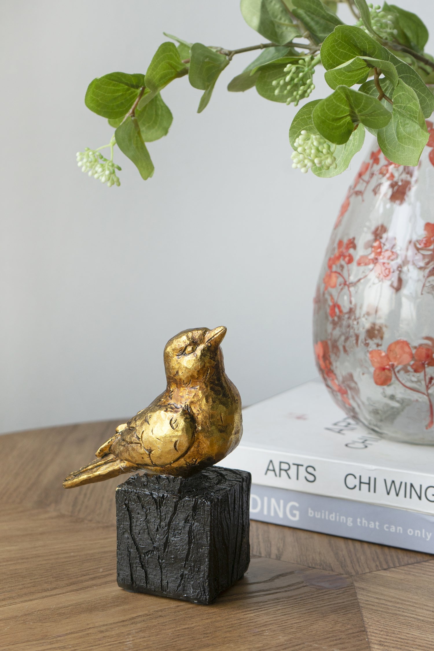 Metallic Sparrow Sculpture