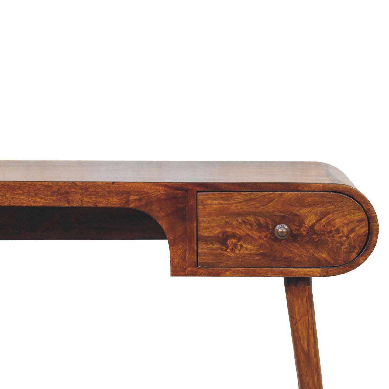 Solid Wood London Arch Desk - Chestnut