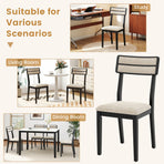 Modern Dining Chairs Set of 2 with Tilt Backrest