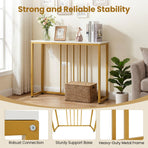 39"Modern Console Table with Built-in Charging Station