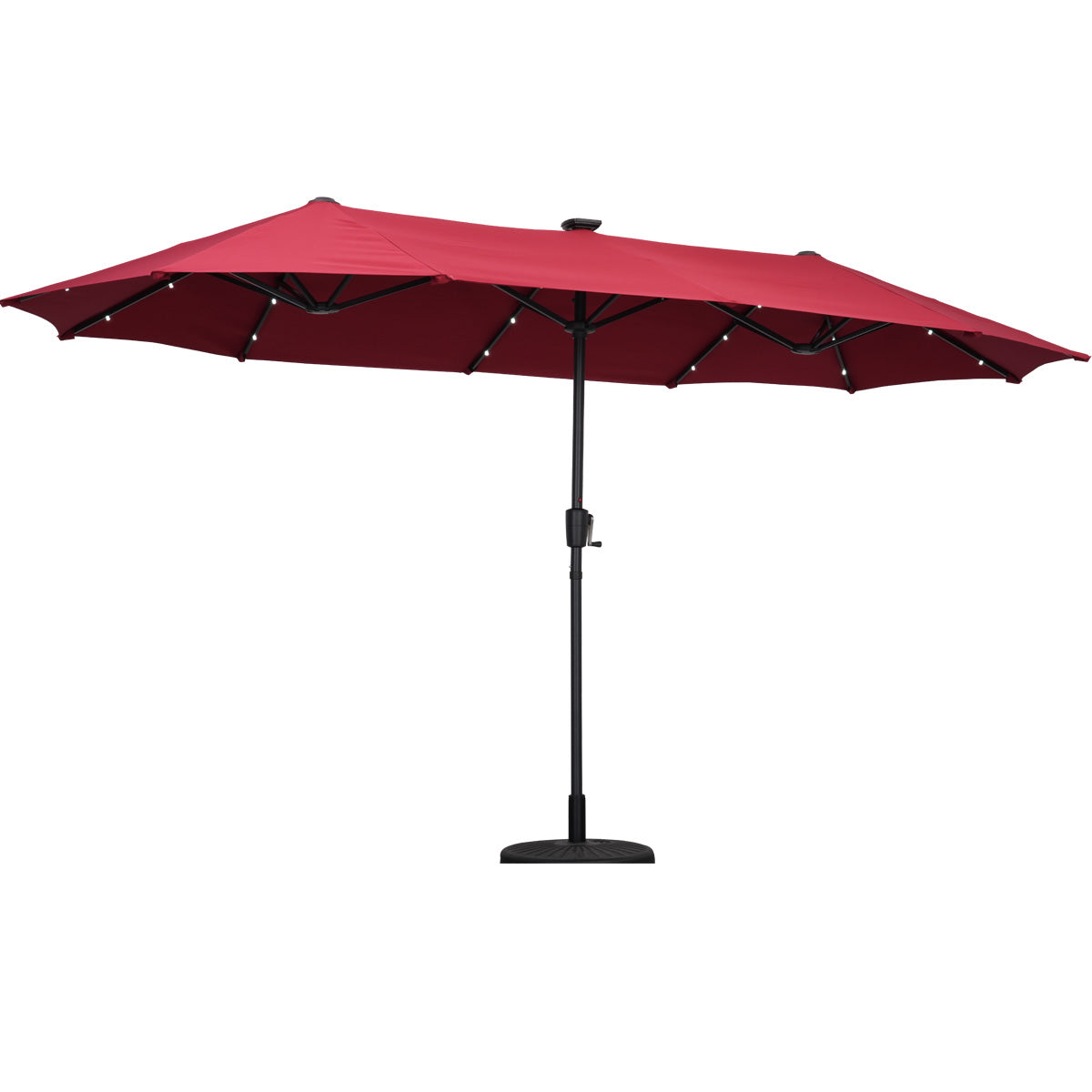 Ainfox 13ft Large Patio Umbrella with Solar Lights