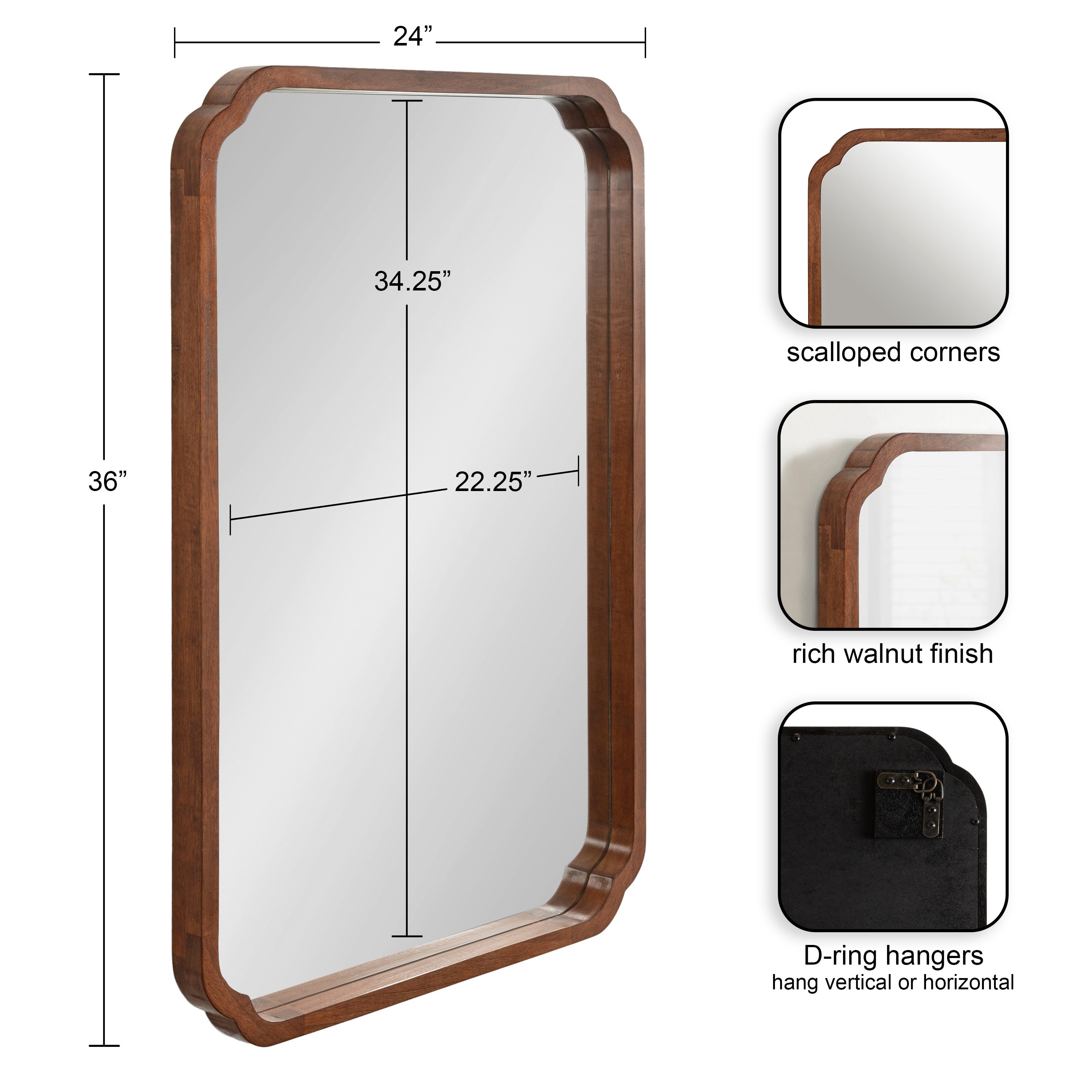 Marston Wood Framed Wall Mirror