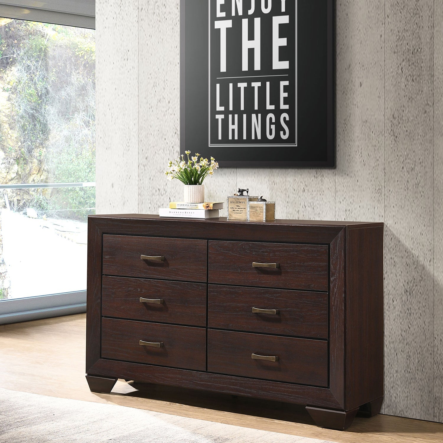 Harrison Dark Cocoa 6-Drawer Dresser