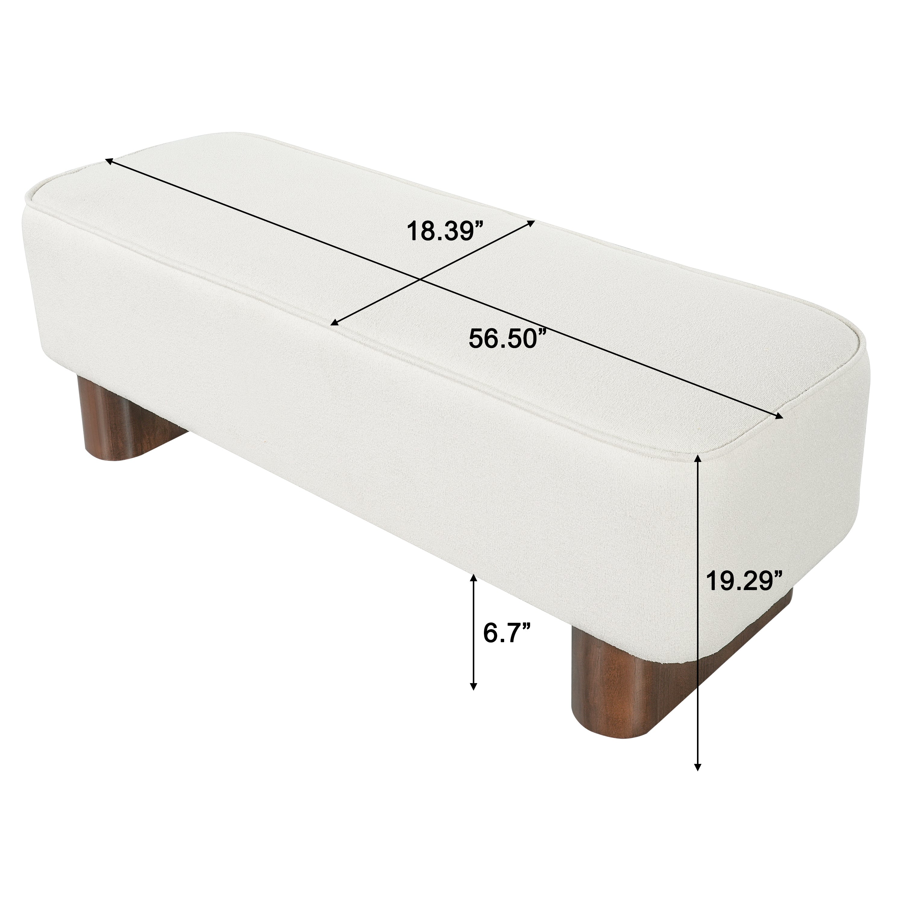 Modern Upholstered Ottoman Bench