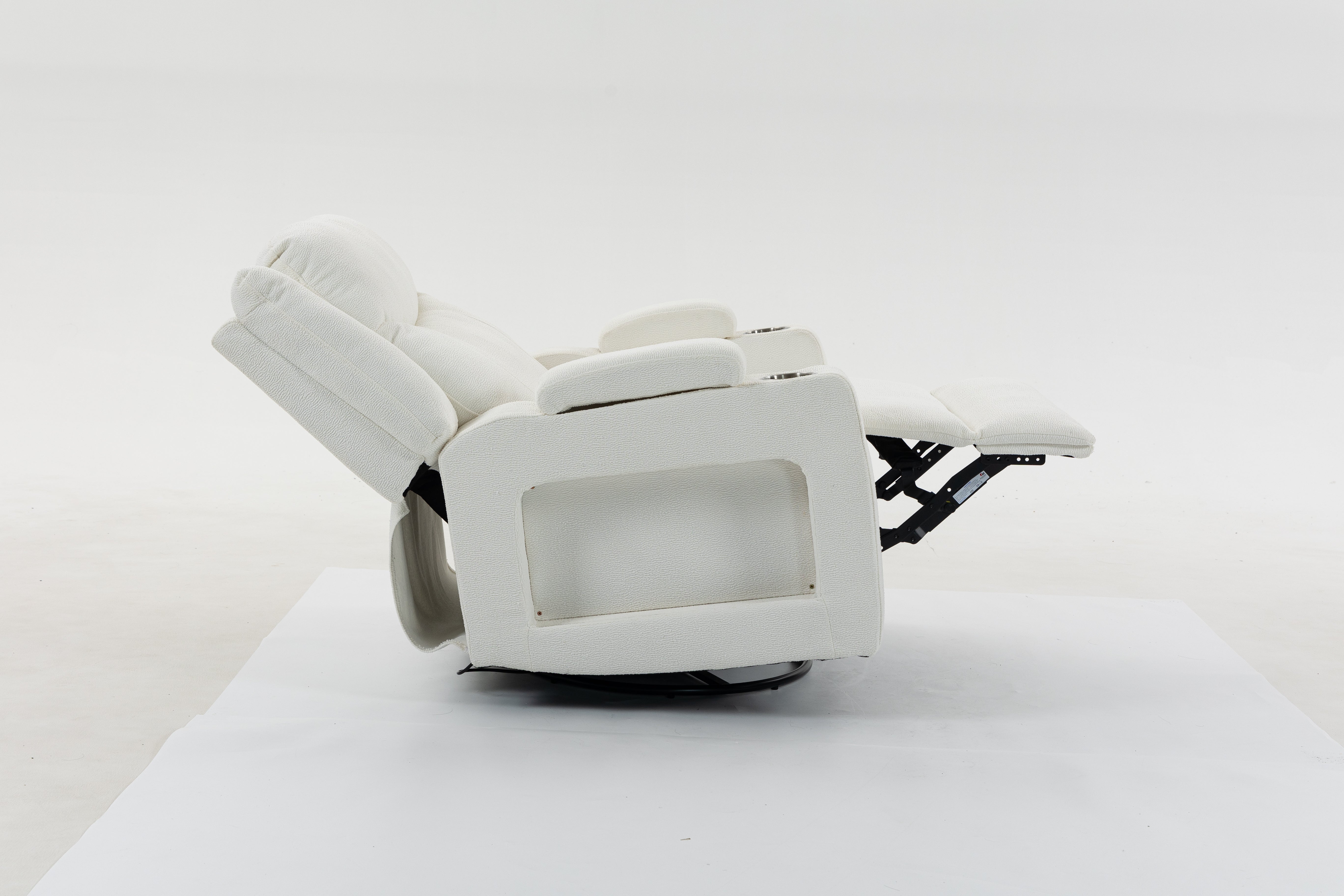 Extra Wide Power Recliner Chair 270° Swivel with Heat Massage
