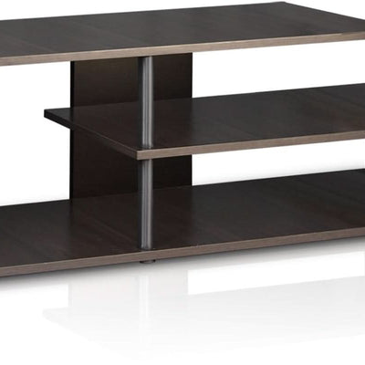 Econ Low Rise TV Stand Espresso Black With Shelves