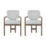 Dining Chairs Set of 2 Upholstered Arm Chairs