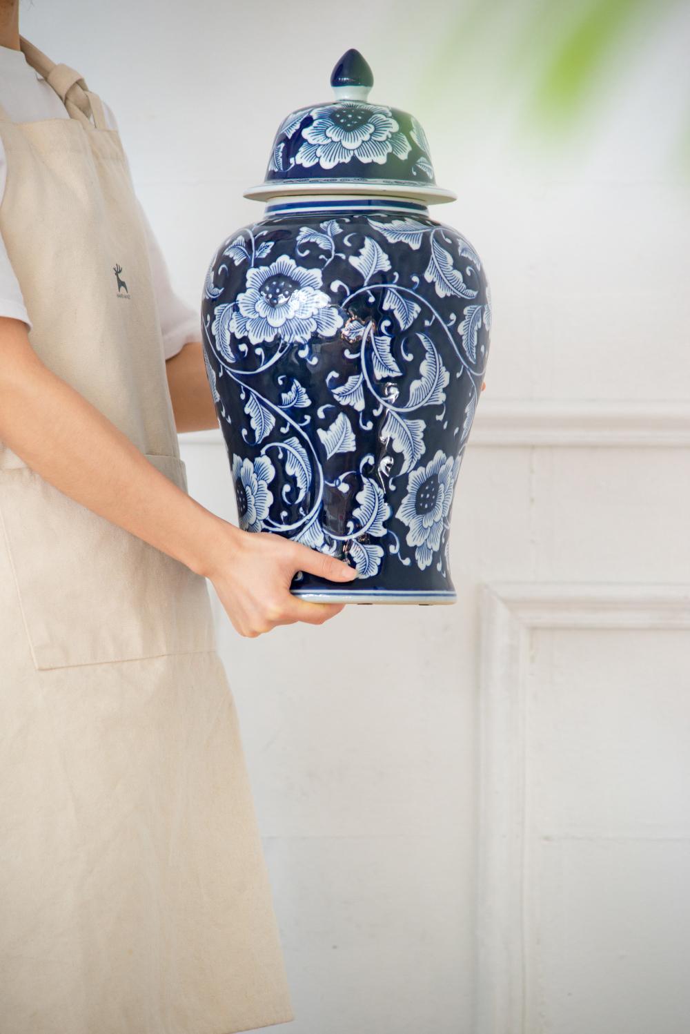 Genuine Porcelain Decorative Ginger Jar