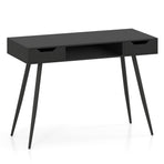 42.5" Mid Century Modern Writing Desk with Metal Leg and Drawers